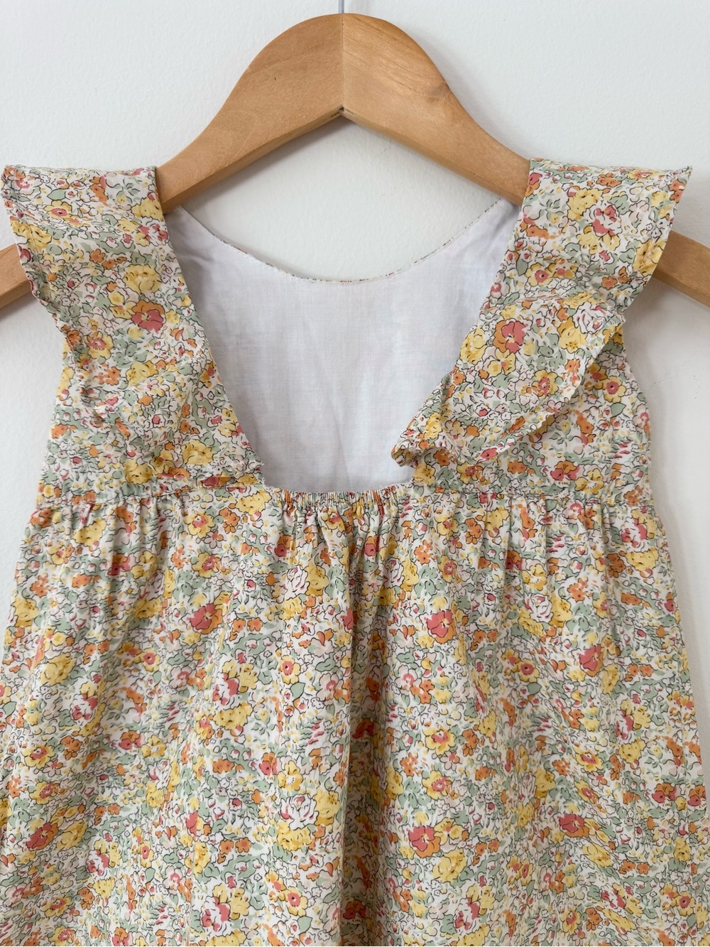 Olivier London Liberty Print Floral Dress Yellow, Orange & Green Size 4/5 EUC - Picture 8 of 14